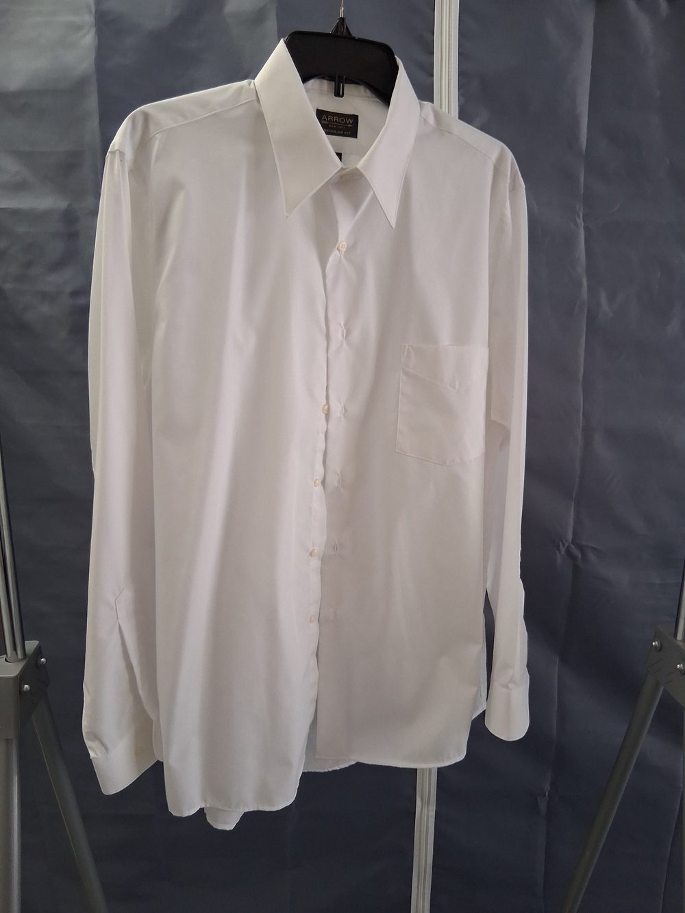 Arrow Black and White Label Detail Dress Shirt